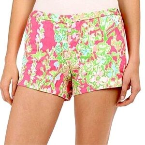 Lilly Pulitzer Adie Flamingo Pink Southern Charm Shorts Size 6 Women’s Cotton